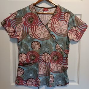 Dickies Pattern Scrub Top XS